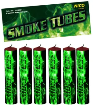 Nico Smoke Tubes grün, 6er Btl.