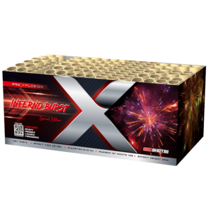 HQN108S - INFERNO BURST - 1.4G - 108 shots - COMPOUND PRO EXPLOSION "Inferno Burst"